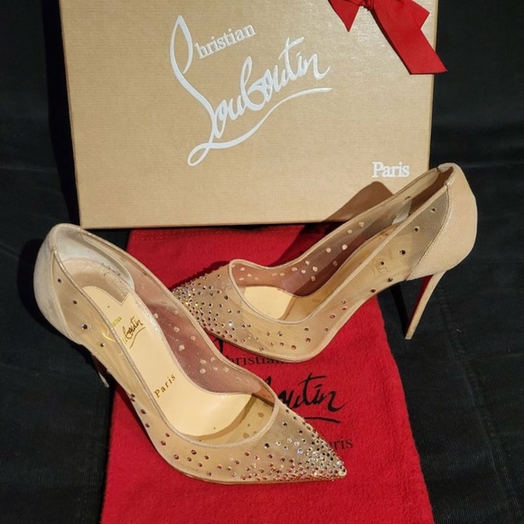 ❌SOLD❌ EUC Louboutin Follies Strass, size 38 - Picture 1 of 2